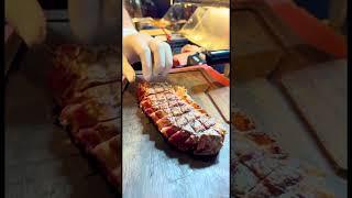 CHEF AFGAN  SLICING MEAT 🥩  steak meat fyp shorts short chef food restaurant burger [upl. by Nolyat]