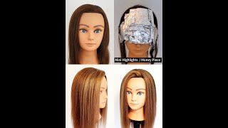 Quick money piece highlights  Mini highlights faceframing for girls [upl. by Atinuj]