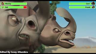 Ice Age 2002 Rhino Fight with healthbars [upl. by Keefe]