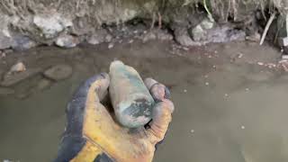 Bottle Digging Along SPIDER INFESTED Creek [upl. by Nawj]