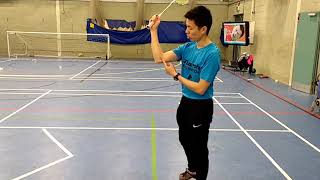 Badminton forearm rotation practice [upl. by Calli867]