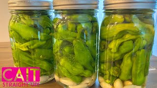 Quick Pickled Pepperoncinis Recipe  Cait Straight Up [upl. by Lein]