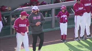 Las Vegas Raiders QB Gardner Minshew throws out first pitch at Wazzu Baseball  42624 [upl. by Rother57]