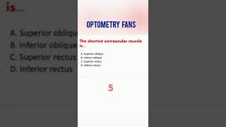 The shortest Extraocular muscle is  Optometry MCQ  Optometry Fans [upl. by Adile]