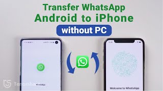 Transfer WhatsApp Chats from Android to iPhone without PC via iCareFone WTSapp AndroidiOS 2021 [upl. by Sukramal399]