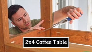 DIY 2x4 Coffee Table [upl. by Aihseya627]