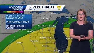 SE Wisconsin severe weather risk Damaging winds flash flooding possible [upl. by Pollard106]