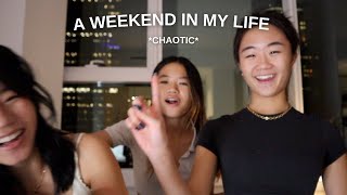 A WEEKEND IN MY LIFE  staying over in NYC HAUL mukbang w my annoying sisters [upl. by Aretse148]