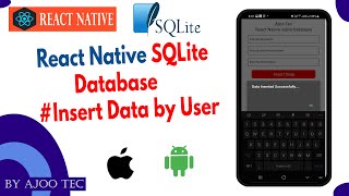 React Native SQLite Data base Insert Value by users  in Hindi [upl. by Harris]