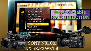 Sony nx100 pxw z150 amp nx5r camera face detection settings [upl. by Nareht]