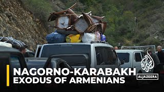 More than 70000 refugees have fled Karabakh for Armenia says Yerevan [upl. by Ylirama]