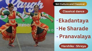 Ekadantaya Vakrathundaya  He Sharade  Pranavalya dance  Harshika and Shreya Joshi  siric2c [upl. by Suoicerpal183]