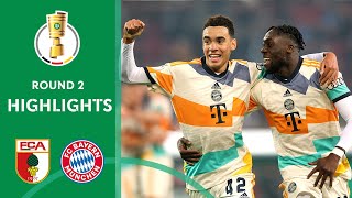 Bayern beat the curse  FC Augsburg vs FC Bayern München 25  Highlights  DFBPokal Round 2 [upl. by Ahsiekar960]