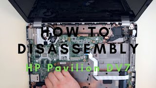 How to assembly and disassembly a HP Pavilion DV7  Fixing Heating problem  Fan Cleaning [upl. by Ecidna]