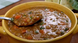 طبخ وصفة شوربة عدس سهلة ولذيذة وصحية A Lentil soup recipe thats Easy Delicious and Healthy [upl. by Ernest]