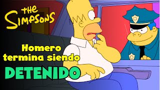 Los Simpsons  Homero acaba siendo arrestado por la policía Los Simpsons Capitulo 15 [upl. by Terbecki]