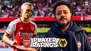 Arsenal 50 Wolves  TROOPZ PLAYER RATINGS  WE GO AGAIN NEXT YEAR [upl. by Yniffit]