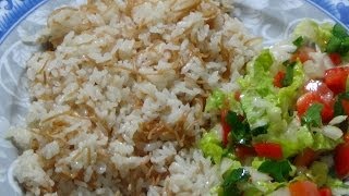 طريقة عمل رز بالشعريه How to make Rice With Angel Hair Pasta [upl. by Gabrielson]