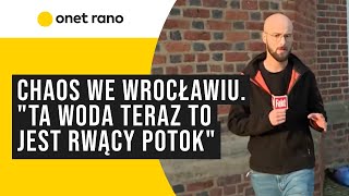 Fala powodziowa zbliża się do Wrocławia “Ta woda teraz to jest rwący potok” [upl. by Ahso312]