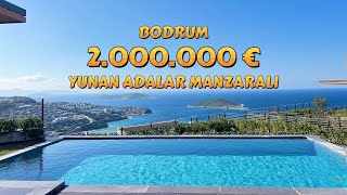 BODRUM YALIKAVAK YUNAN ADALI MODERN VİLLA TURU [upl. by Luap167]