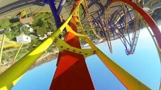 Nitro Roller Coaster POV Adlabs Imagica BampM Floorless Coaster [upl. by Anawait]