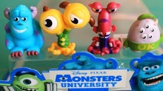 Monsters University Toys Miniatures Disney Pixar Monsters Inc Review [upl. by Stilu686]