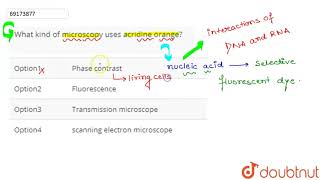 What kind of microscopy uses acridine orange [upl. by Jereme550]