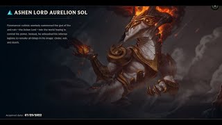 ASHEN LORD AURELION SOL SKIN SPOTLIGHT10062024 [upl. by Andriana10]