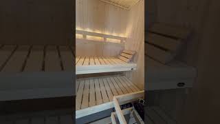 L Shaped Sauna Bench Design in Panel Built Sauna [upl. by Leann]