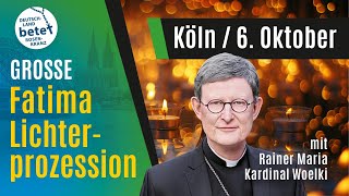 Große Fatima Lichterprozession 2024 in Köln mit Kardinal Woelki  Deutschland betet Rosenkranz [upl. by Soinski]