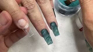 Acrylic Marble For Beginners  Nails Art  Nail Tutorial [upl. by Notnad]