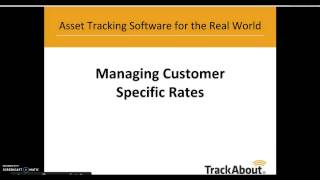 Asset Tracking  TrackAbout Tutorial  Customer Specific Rental Rates [upl. by Narag]