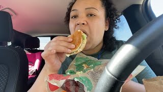 BURGER KING CAR MUKBANG WHOPPER JR MEAL DEAL [upl. by Secrest]