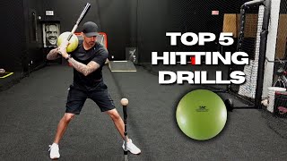 Top 5 Connection Ball Baseball Hitting Drills [upl. by Eirelav]