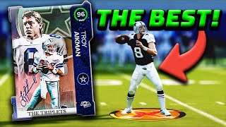 TROY AIKMAN on the BEST Theme Team is a GLITCH Madden 24 Ultimate Team [upl. by Enier]