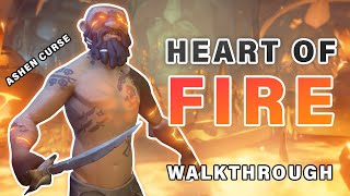 HEART OF FIRE amp Ashen Curse COMPLETE Walkthrough  All Commendations ► Sea of Thieves [upl. by Ynnahc]