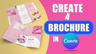 Create a Brochure in Canva  TriFold Brochure Design [upl. by Yesor]