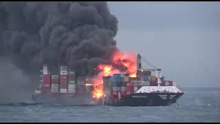 cargo ship XPRESS PEARL fire [upl. by Fabio849]