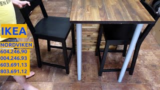 NORDVIKEN  Bar stool with backrest from IKEA furmiture assemby guide and review [upl. by Acsirp37]