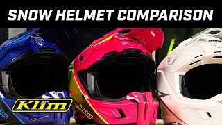 KLIM Snowmobile Helmets  Product Comparison [upl. by Fiann65]