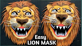 How to Make Lion Mask With Paper Lion Mask MakingHow to Animal mask Mask ck art amp design [upl. by Alexandr597]