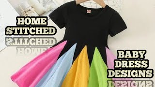 Easy Baby Dress Designs for Home Stitching 😍 DIY Baby Dress Pattern  Baby Dresses [upl. by Yraht]