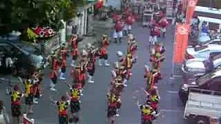 Okinawa Eisa dancers celebrate Obon in Chatan Okinawa Japan [upl. by Schonfeld]