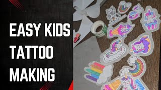 Easy Tattoo making for kids kidscraft kidstattoo [upl. by Jepson]