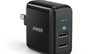 Review Upgraded Anker 2Port 24W USB Wall Charger PowerPort 2 with PowerIQ [upl. by Fredericka]