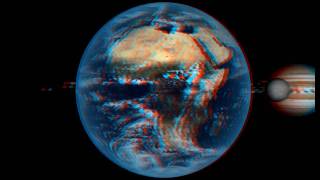 Anaglyph Solar system 3D CG animation [upl. by Orlena96]