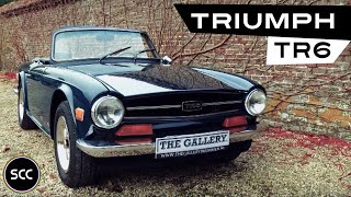 TRIUMPH TR6 Convertible 1976  Modest test drive  Engine sound  SCC TV [upl. by Nobie]