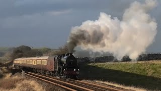 LMS Stanier Black 5 45212 Charges over Shap amp the S amp C 261024 [upl. by Abrahams341]