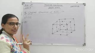 Bsc1st solid state lecture6crystal structure of NaClKCl and CsClby Renu Dhetarwal [upl. by Oterol]