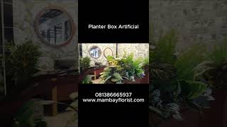 Planter box artificial dekorasi home artificialplant plants planterbox restaurantdecor [upl. by Papst724]